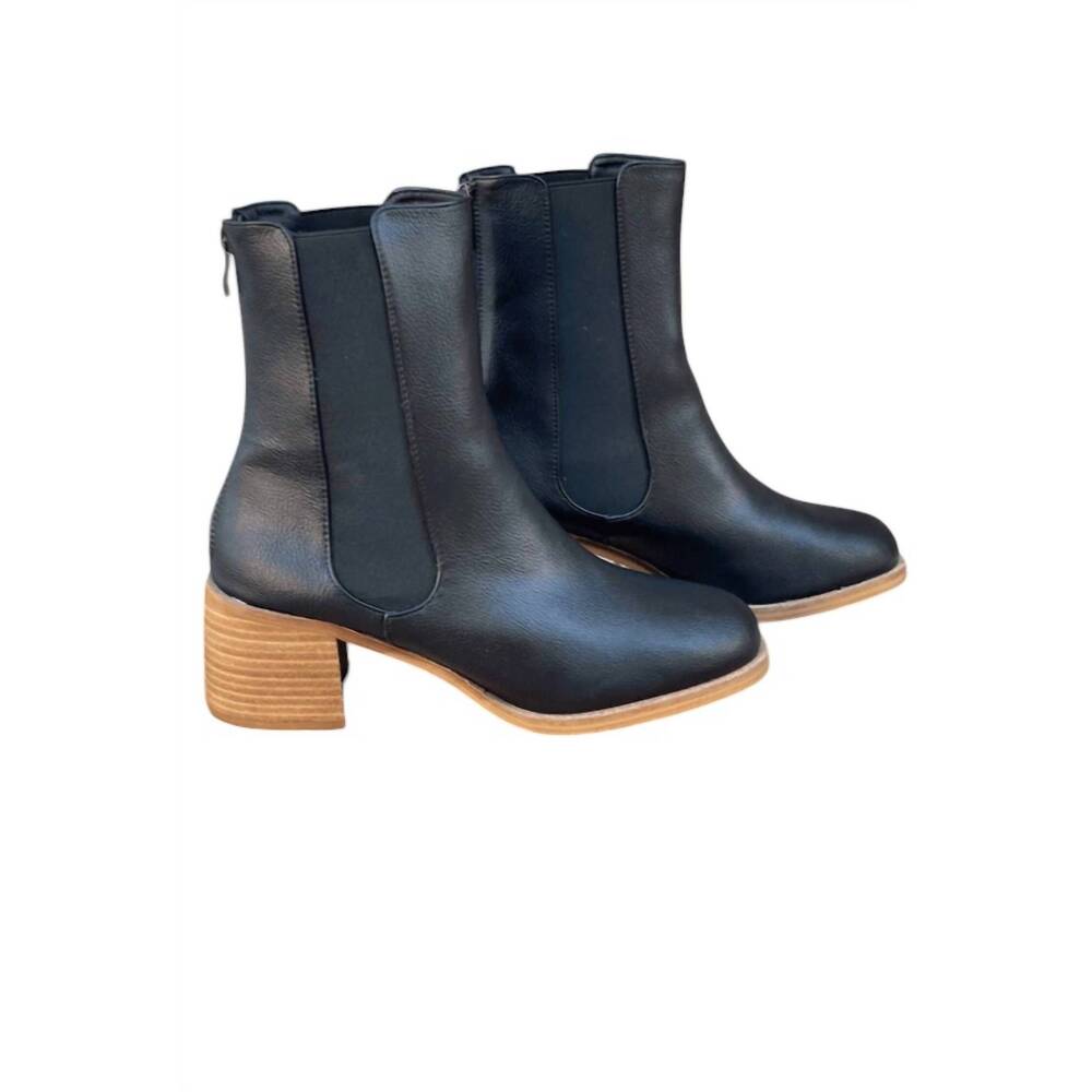 NEW LET'S SEE STYLE women's high top booties in black